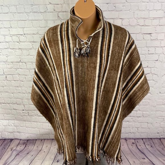 Unknown Sweaters - Vintage Mexican Poncho Sweater ONE SIZE